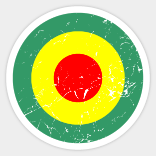 DISTRESSED ROUNDEL - Red Yellow Green Sticker